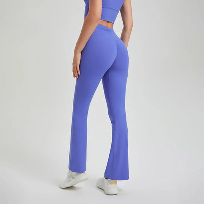 Push Up Gym Pants Women V Back Scrunch Flared Fitness Yoga Sports Leggings