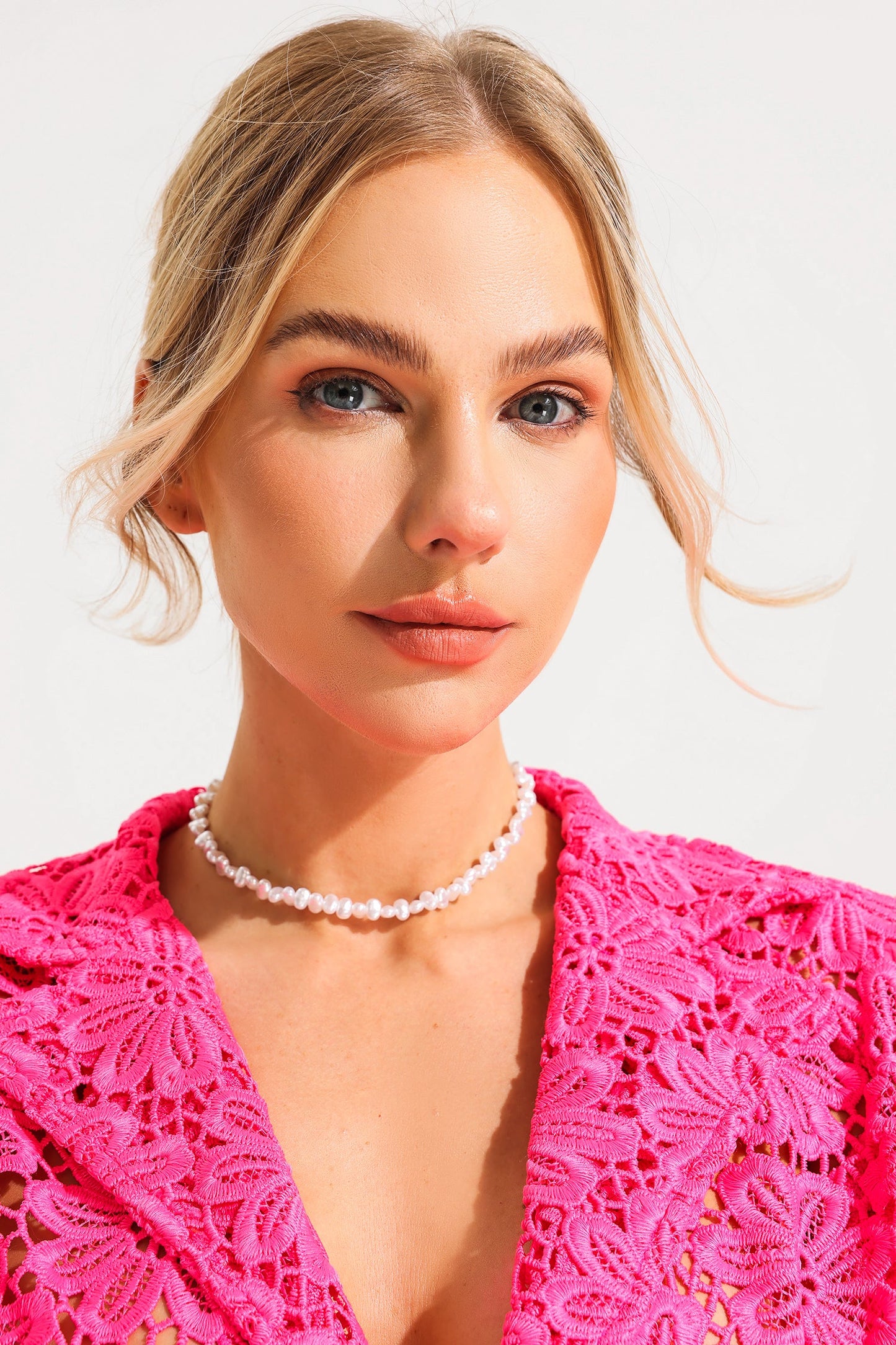 Faux Pearl Geometric Irregular Choker Necklace
