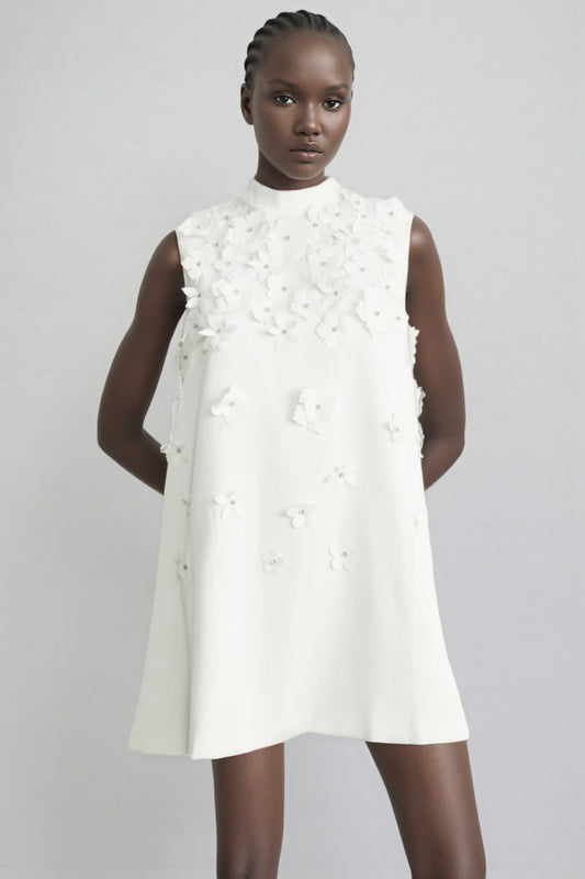 Eulalia Faux-flower Mini Dress