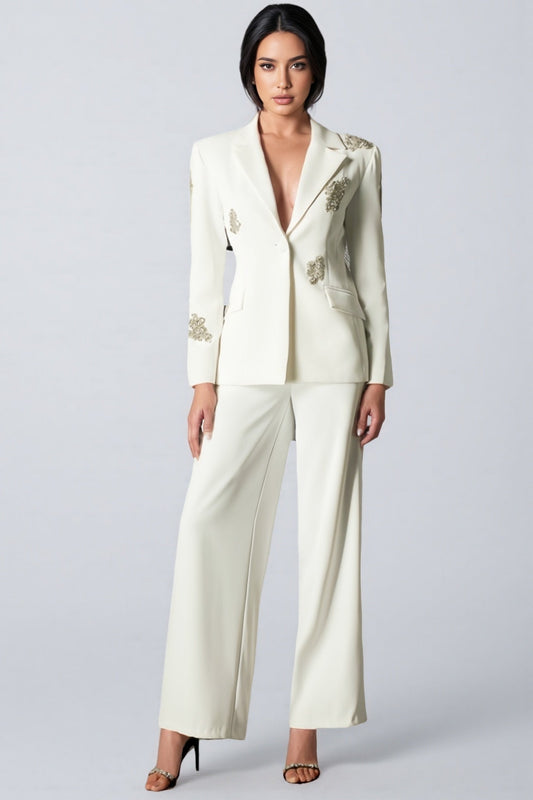 Vena Diamond-Studded Blazer Set