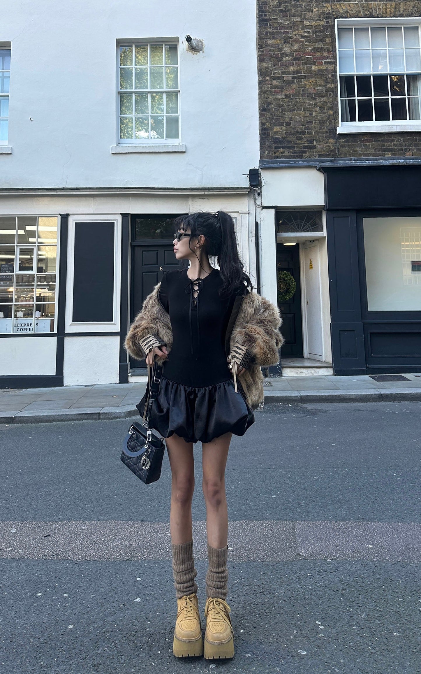 Puff Hem Dress