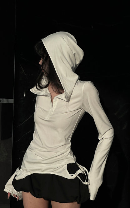 Sculpted Hooded Top