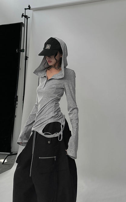 Sculpted Hooded Top