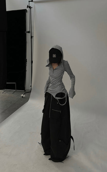 Sculpted Hooded Top