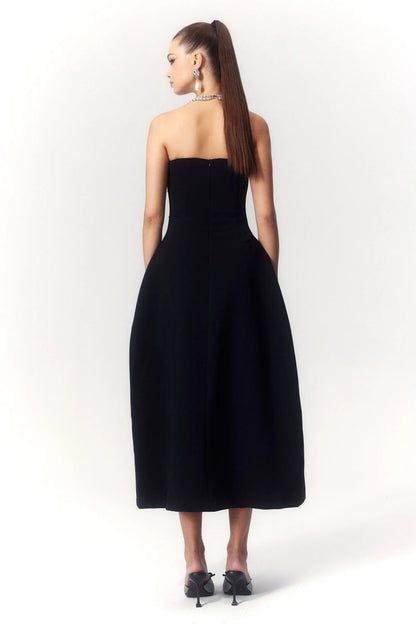 Verna Crystal-embellished Sleeveless Midi Dress