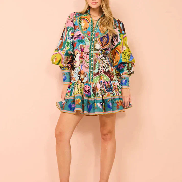 Minivestido elegante de manga larga | Ideal para el día a día