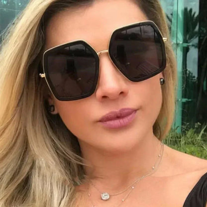 Oversized Square Designer Vintage Big Frame Sunglasses