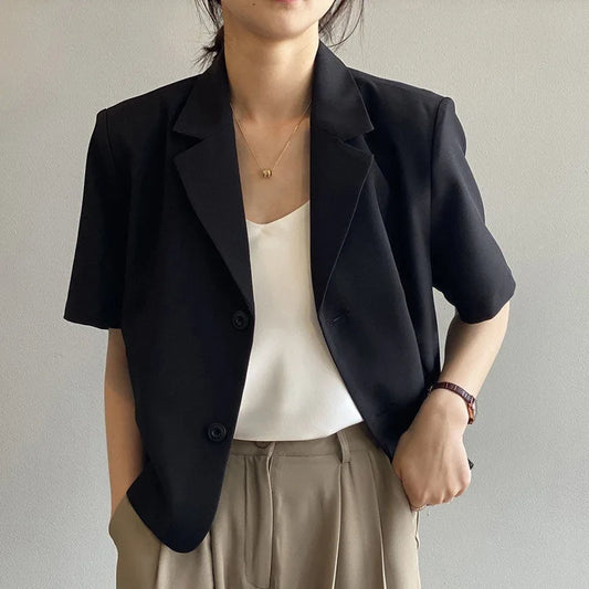 New Summer Short Sleeved Korean Office Women's Blazer Jacket