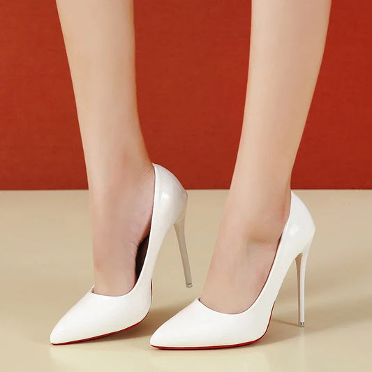 Solid Color Banquet Party Outdoor Casual Large Size High Heel High Heel