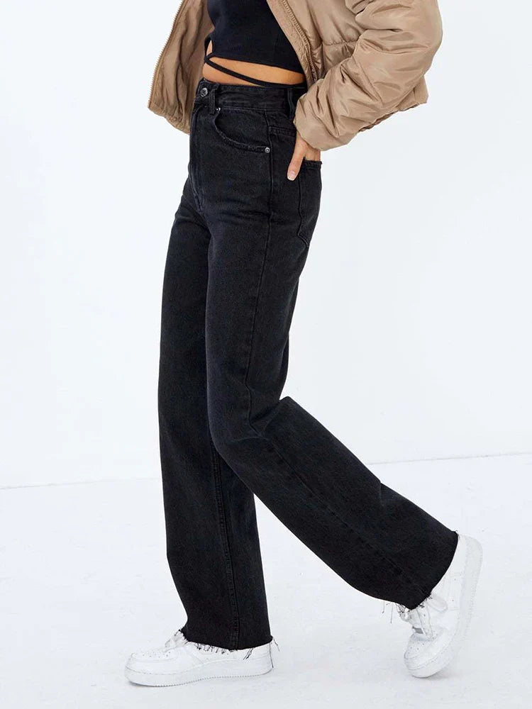 FashionSierra - 2025 Women Wide Baggy Oversized Classic Casual Brown Trouser
