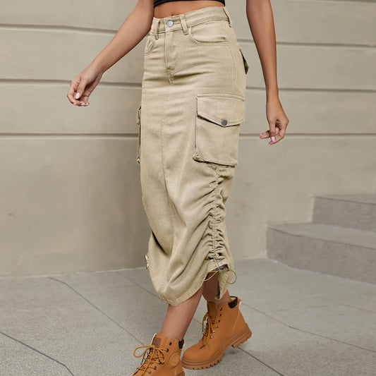 Women High Waist Fit Bag Hip Female Summer Y2k Street Skirt