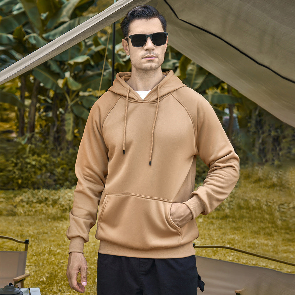 Sudadera unisex holgada con capucha, informal, neutra, de color sólido