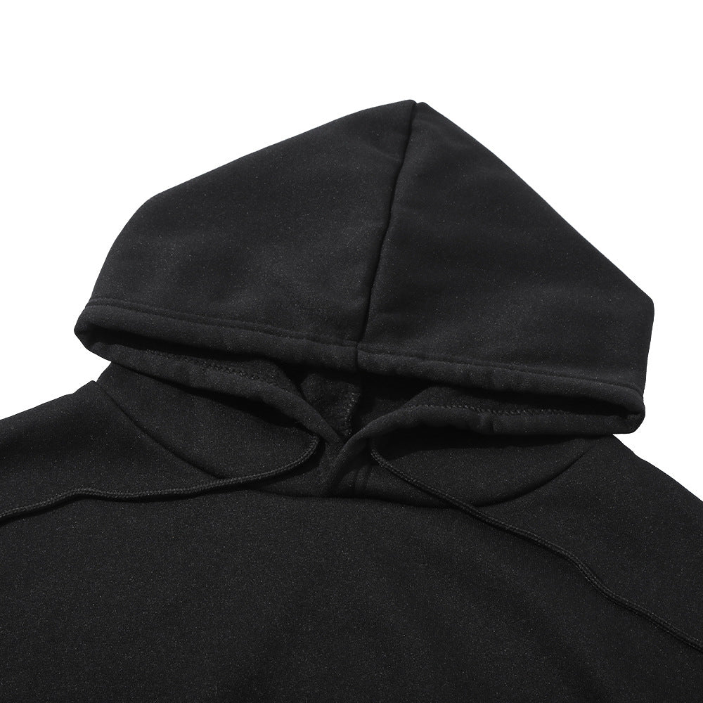 Sudadera con capucha holgada informal con estampado de letras y rayas de doble barra para mujer
