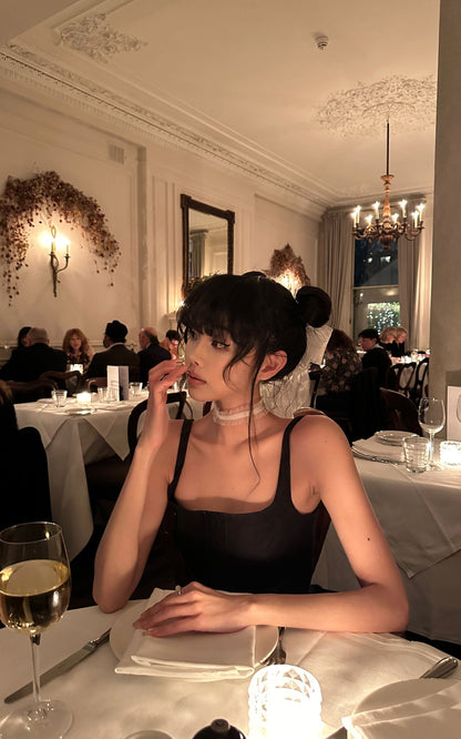 French-Inspired Corset Puff Dress