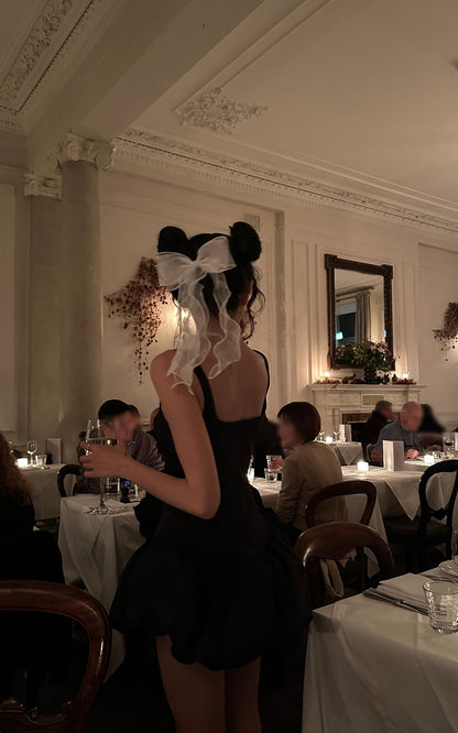 French-Inspired Corset Puff Dress