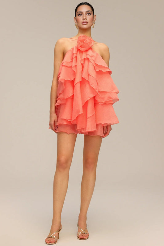 Josefina Sleeveless Flower Floral Mini Dress