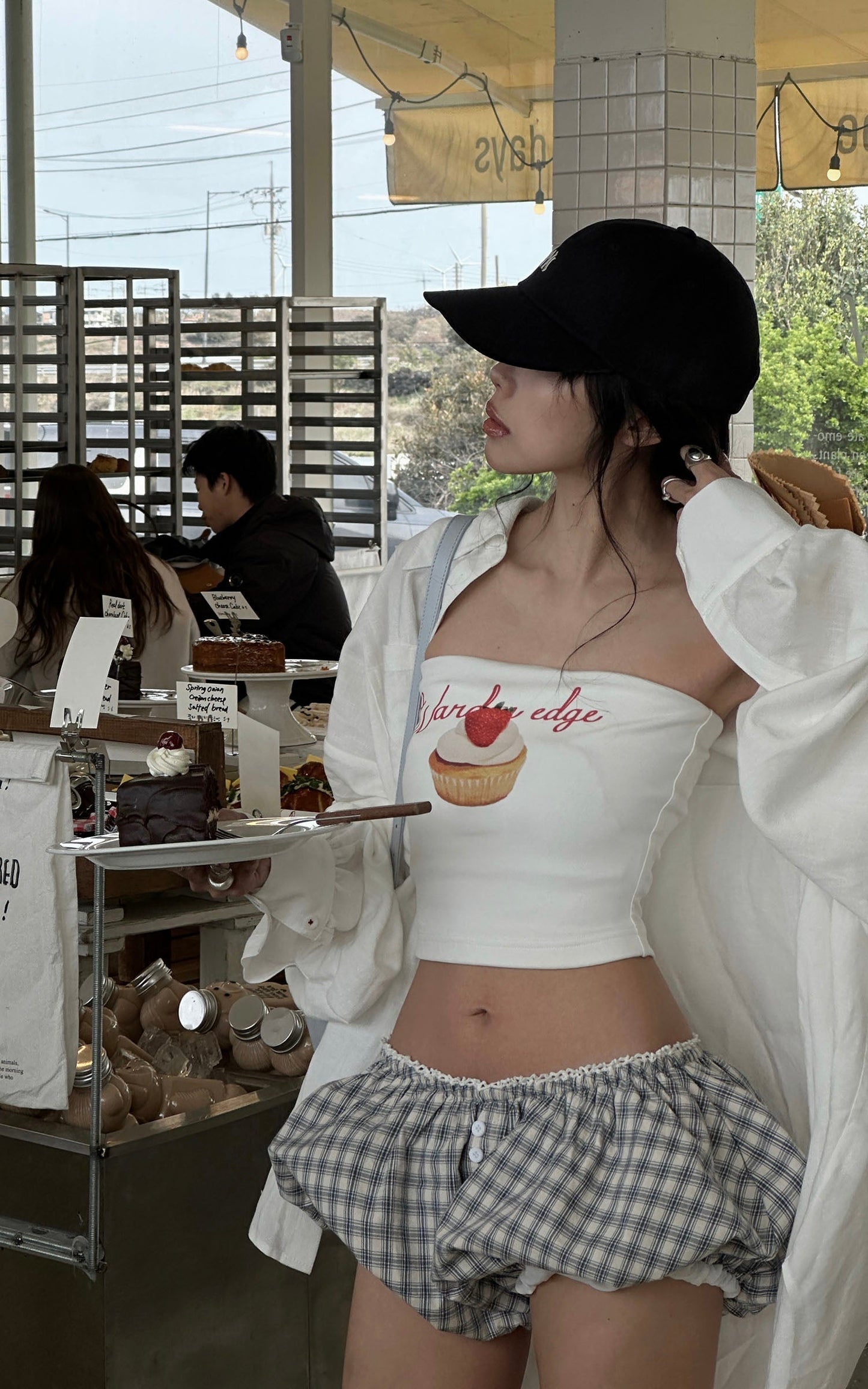 Strawberry Cupcake Graphic Tube Top