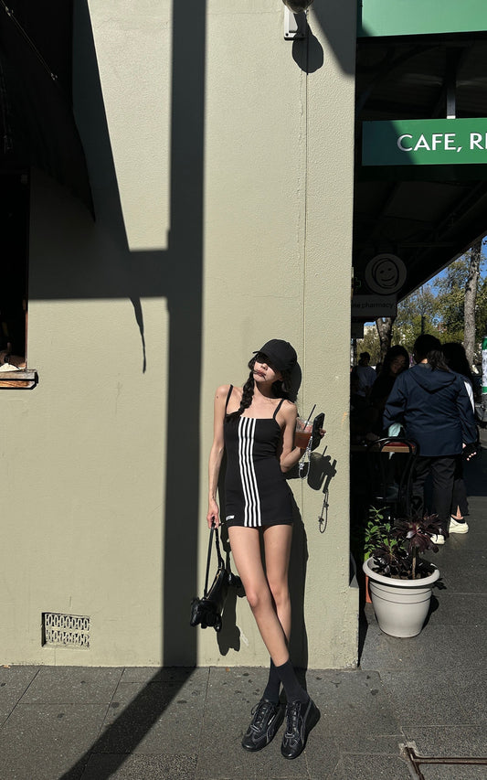 Triple Stripe Minimalist Bodycon Dress