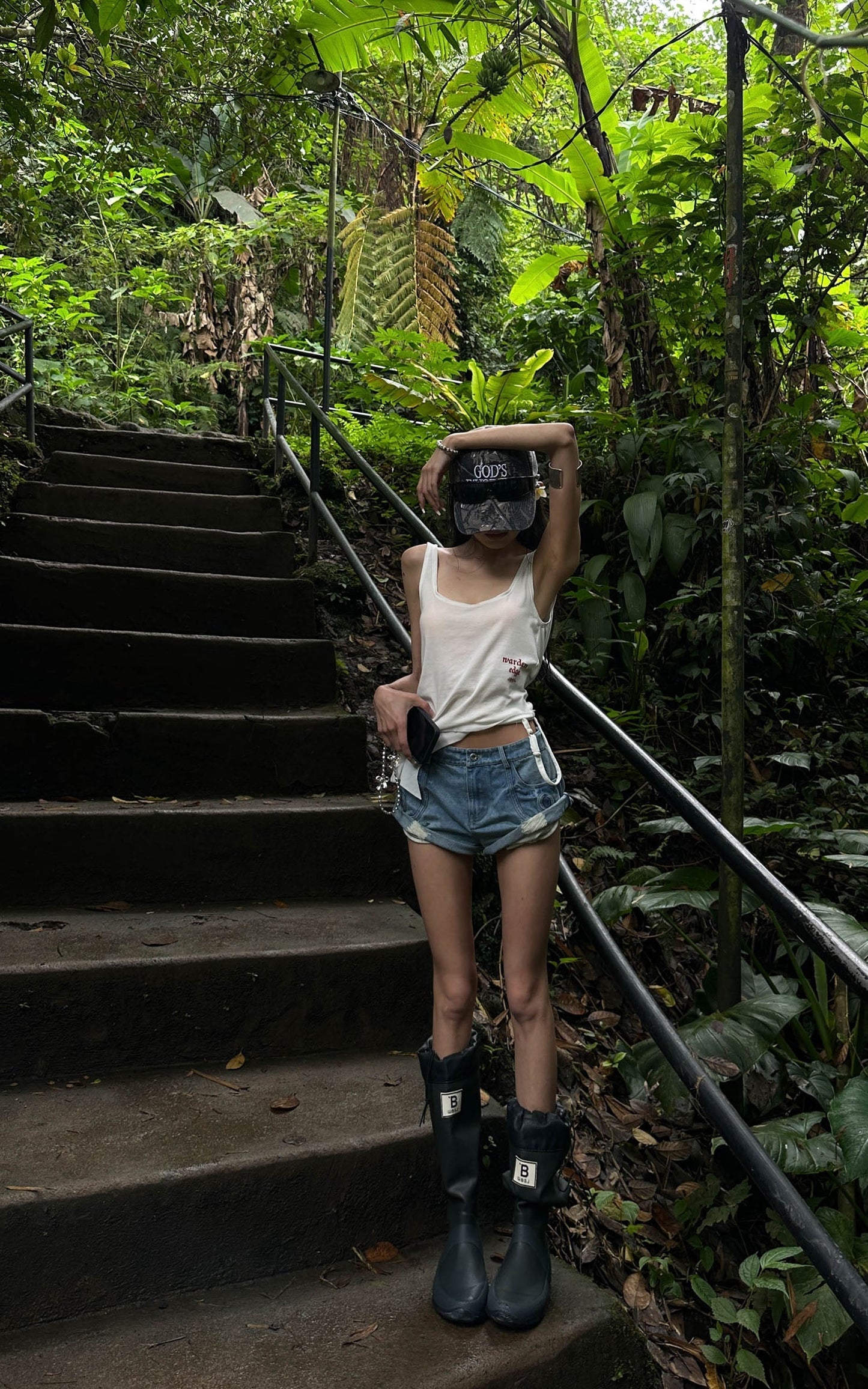 Asymmetric Strap Tank Top