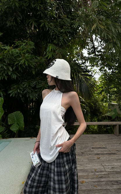 Halter Neck Layered Crop Top Set