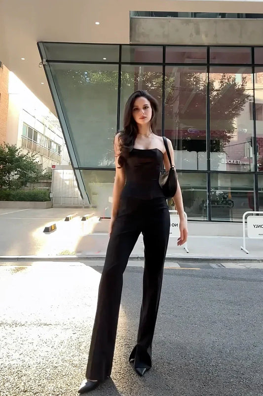 Conjunto de pantalones de acero líquido