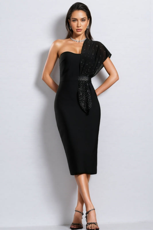 Rita Sleeveless Diamond Bandage Midi Dress