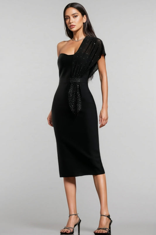 Rita Sleeveless Diamond Bandage Midi Dress