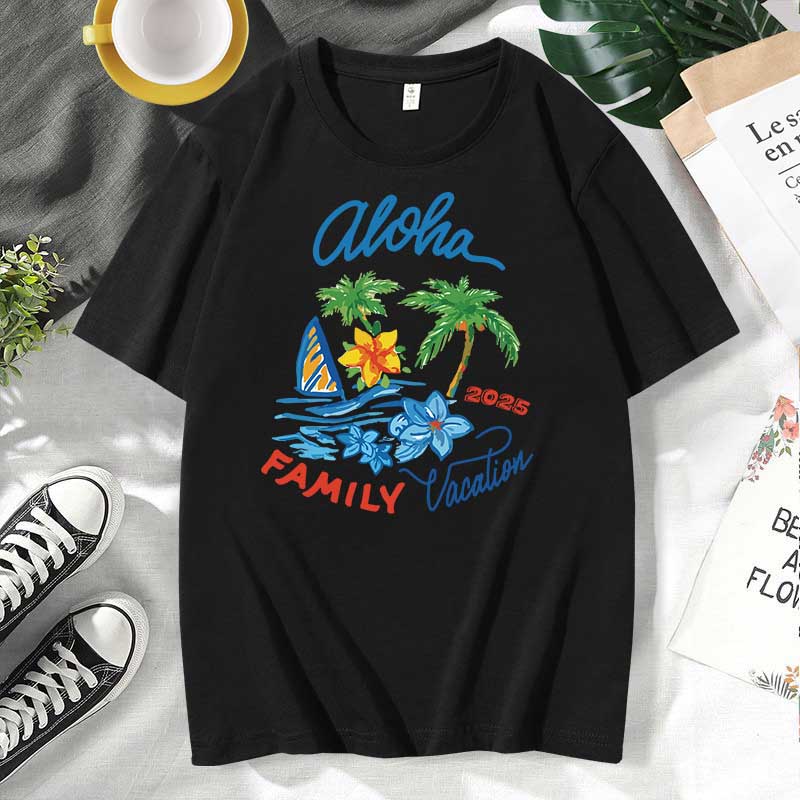 Camiseta informal de algodón con estampado de letras para hombre y mujer, talla grande, manga corta y cuello redondo