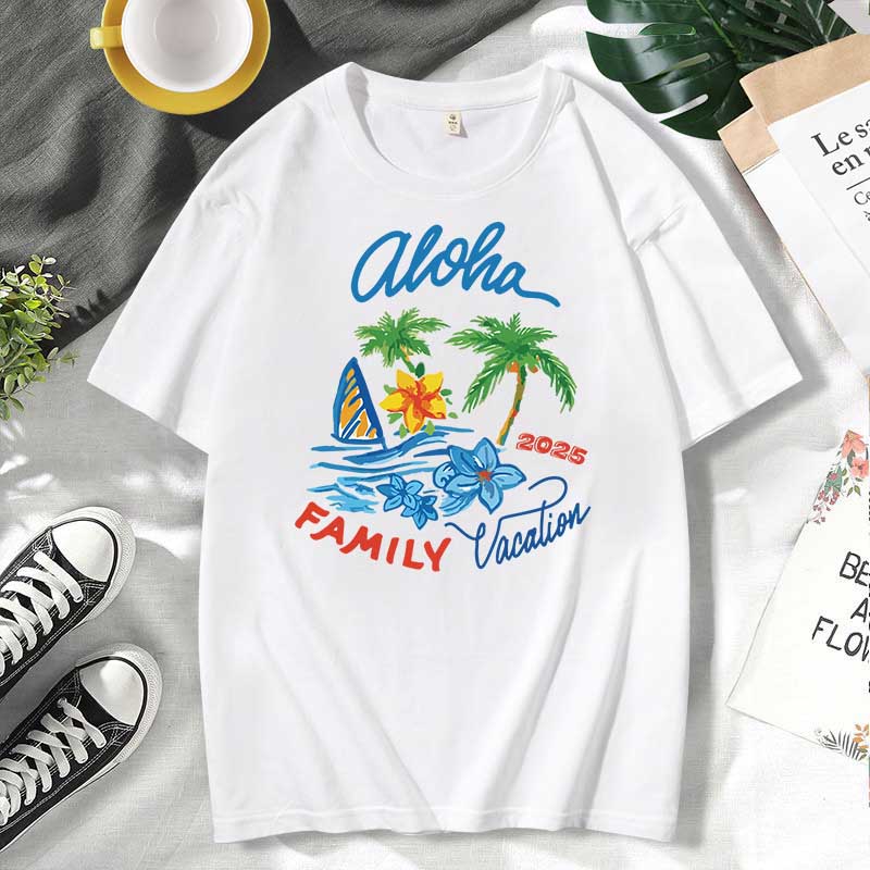Camiseta informal de algodón con estampado de letras para hombre y mujer, talla grande, manga corta y cuello redondo