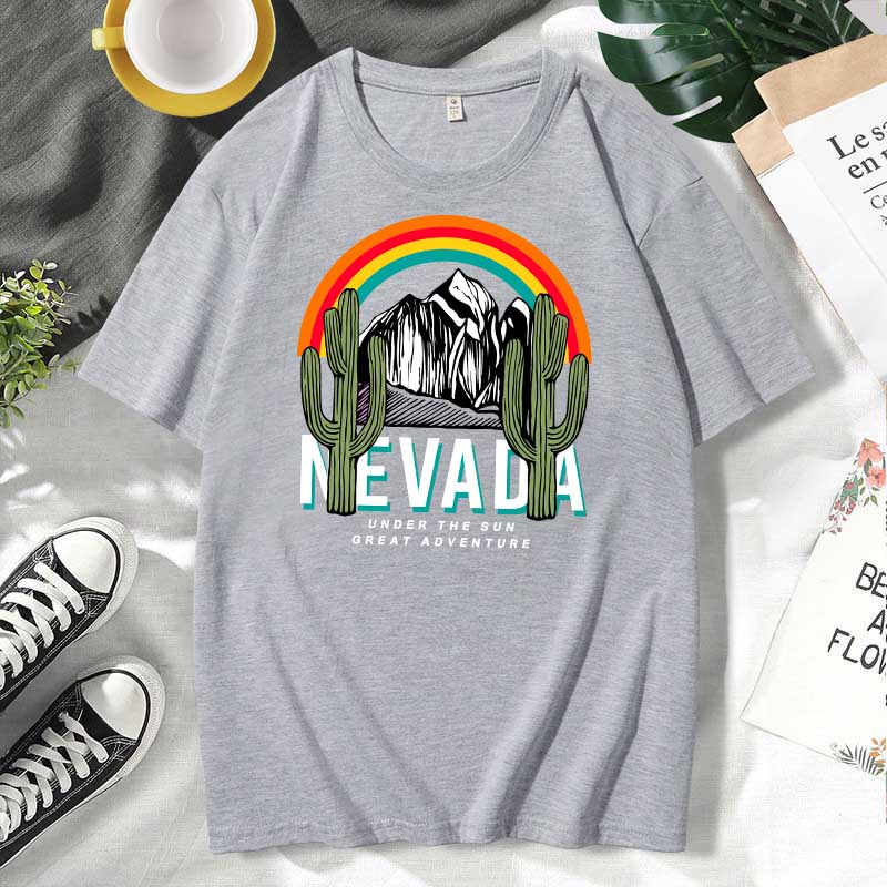 Camiseta informal de algodón con estampado de letras para hombre y mujer, talla grande, manga corta y cuello redondo