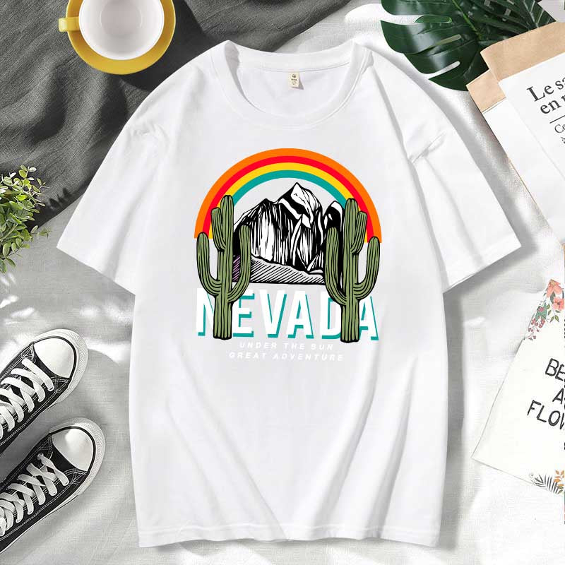 Camiseta informal de algodón con estampado de letras para hombre y mujer, talla grande, manga corta y cuello redondo