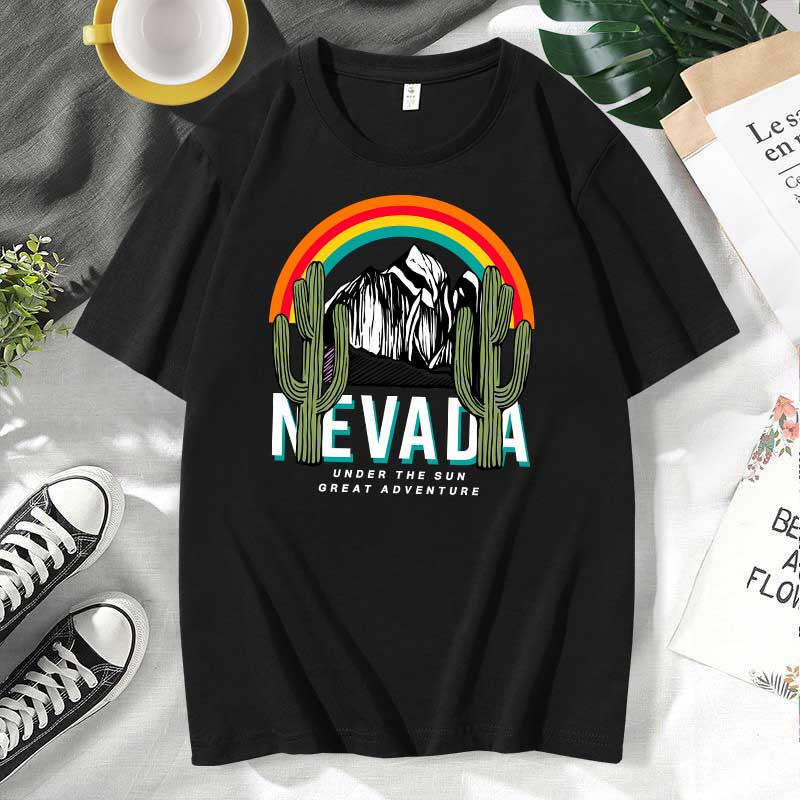 Camiseta informal de algodón con estampado de letras para hombre y mujer, talla grande, manga corta y cuello redondo