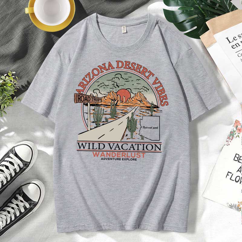 Camiseta informal de algodón con estampado de letras para hombre y mujer, talla grande, manga corta y cuello redondo