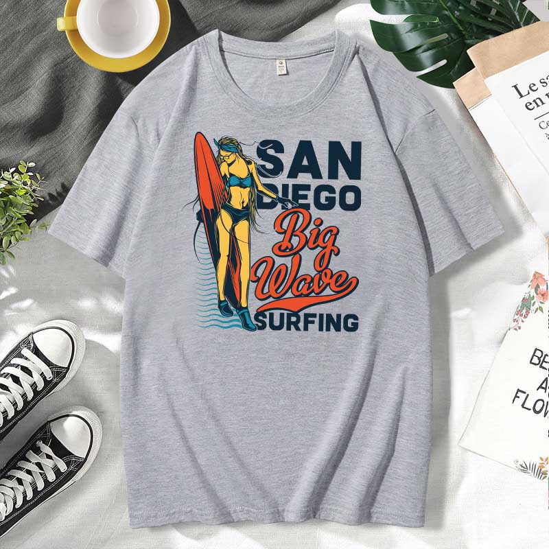 Camiseta informal de algodón con estampado de letras para hombre y mujer, talla grande, manga corta y cuello redondo