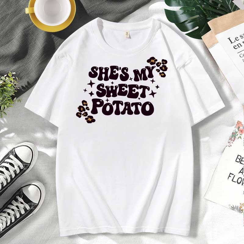 Camiseta informal de algodón con estampado de letras para hombre y mujer, talla grande, manga corta y cuello redondo