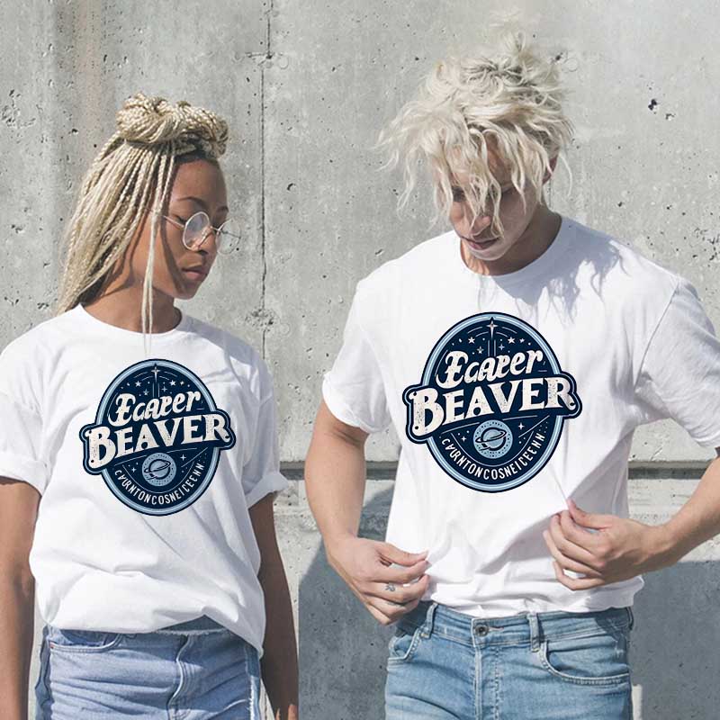 Camiseta informal de algodón con estampado de letras para hombre y mujer, talla grande, manga corta y cuello redondo