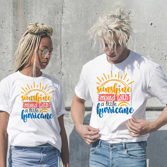 Camiseta informal de algodón con estampado de letras para hombre y mujer, talla grande, manga corta y cuello redondo