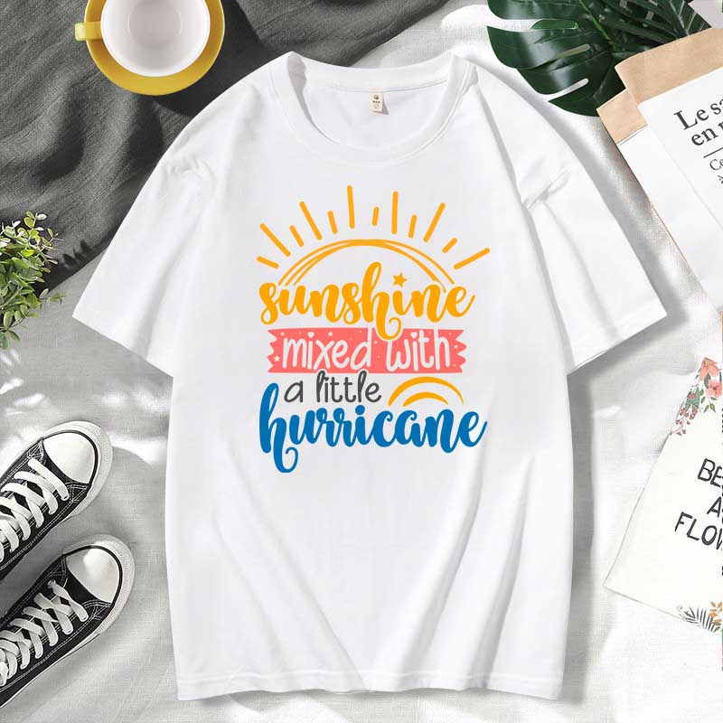 Camiseta informal de algodón con estampado de letras para hombre y mujer, talla grande, manga corta y cuello redondo