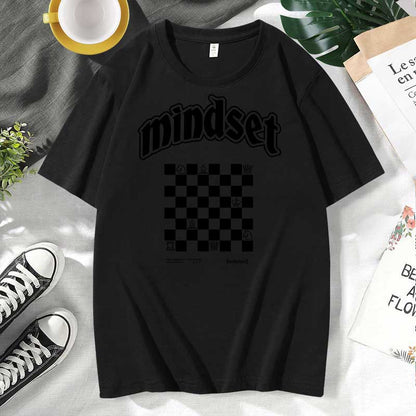 Camiseta informal de algodón con estampado de letras para hombre y mujer, talla grande, manga corta y cuello redondo