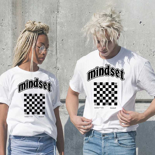 Camiseta informal de algodón con estampado de letras para hombre y mujer, talla grande, manga corta y cuello redondo
