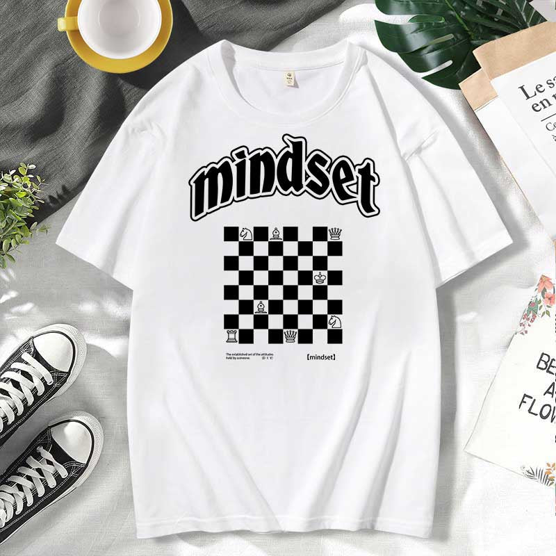 Camiseta informal de algodón con estampado de letras para hombre y mujer, talla grande, manga corta y cuello redondo