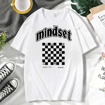 Camiseta informal de algodón con estampado de letras para hombre y mujer, talla grande, manga corta y cuello redondo
