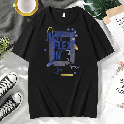 Camiseta informal de algodón con estampado de letras para hombre y mujer, talla grande, manga corta y cuello redondo