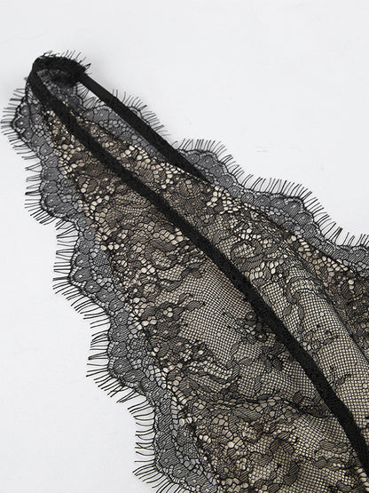 Elegant Lace V-Neck Slim Fit Slip Summer Long Dress For Women 2026