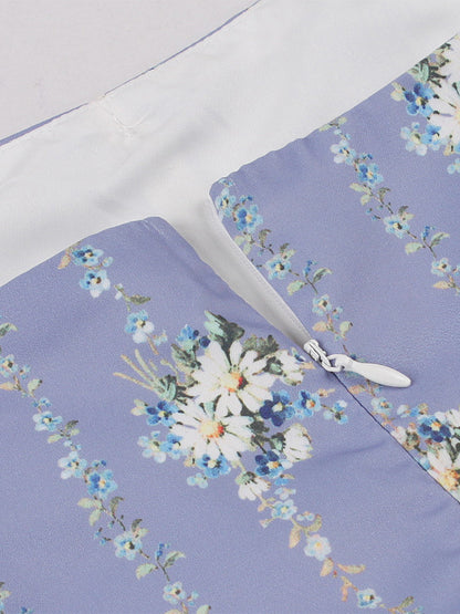 Floral Print Cami Strap Summer Swing Midi Dress For Women 2026