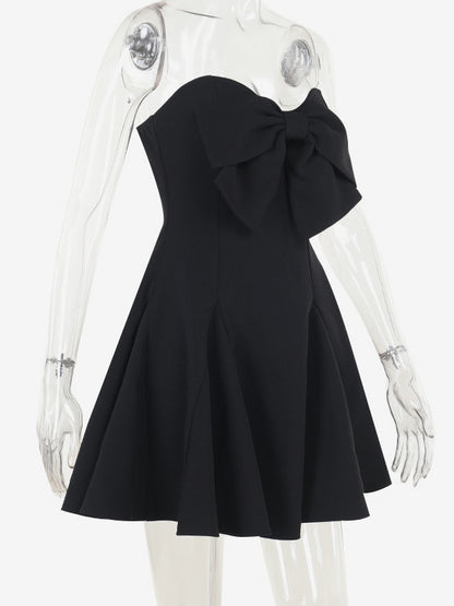 Coquette Bow Dress For Women - Strapless Sweetheart A Line Mini Dress - Summer Birthday Party 2026