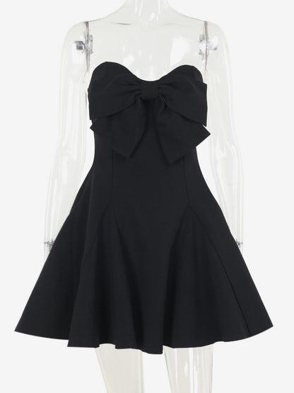 Coquette Bow Dress For Women - Strapless Sweetheart A Line Mini Dress - Summer Birthday Party 2026
