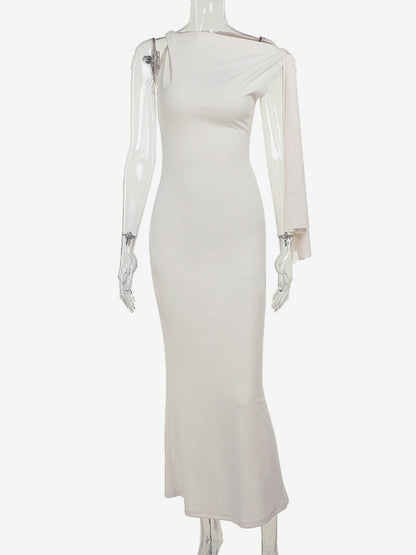 Off Shoulder Maxi Dress For Women - Minimalist Elegant Bodycon Long Dress- Summer Formal Evening Gala 2026