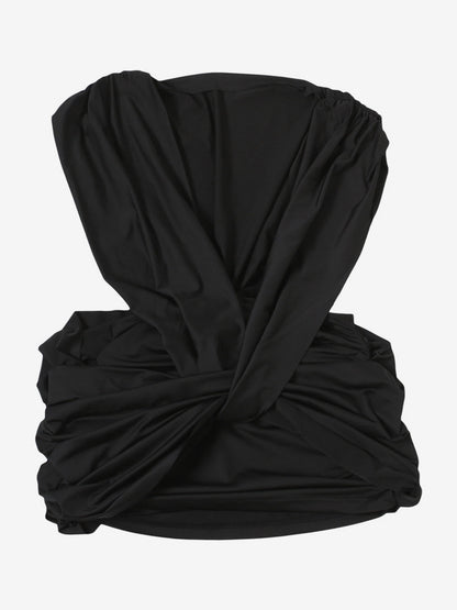 Deep V Twist Mini Dress For Women - Sexy Cutout Ruched Bodycon - Summer Club Night Party 2026