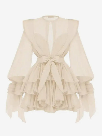 Chic Fitted Pink Gown With Layered Ruffle Perfect For Summer